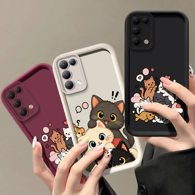 Stacking Cat Phone Case For OP - Realme Note 50 ulasan dan harga